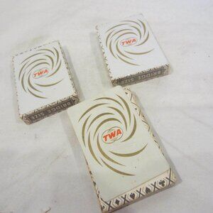 TWA playing cards Bridge 3 sets VINTAGE complete